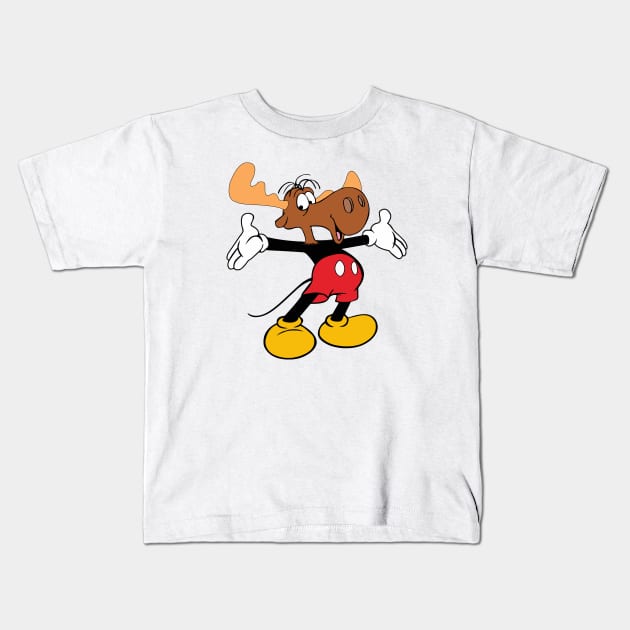 Bullwinkle Classic Cartoon Kids T-Shirt by Abstrip